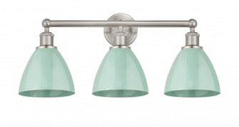 Plymouth - 3 Light - 26 inch - Satin Nickel - Bath Vanity Light (3442|616-3W-SN-MBD-75-SF)