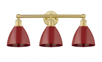Plymouth - 3 Light - 26 inch - Satin Gold - Bath Vanity Light (3442|616-3W-SG-MBD-75-RD)
