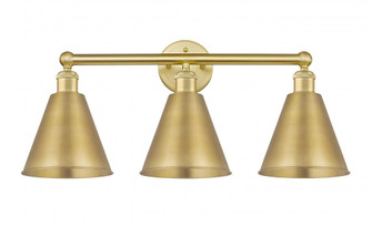 Berkshire - 3 Light - 26 inch - Satin Gold - Bath Vanity Light (3442|616-3W-SG-MBC-8-SG)