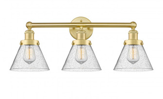 Cone - 3 Light - 26 inch - Satin Gold - Bath Vanity Light (3442|616-3W-SG-G44)