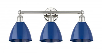 Plymouth - 3 Light - 26 inch - Polished Nickel - Bath Vanity Light (3442|616-3W-PN-MBD-75-BL)