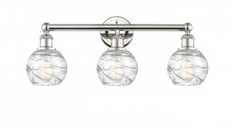 Athens Deco Swirl - 3 Light - 24 inch - Polished Nickel - Bath Vanity Light (3442|616-3W-PN-G1213-6)