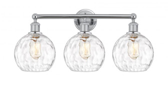 Athens Water Glass - 3 Light - 26 inch - Polished Chrome - Bath Vanity Light (3442|616-3W-PC-G1215-8)