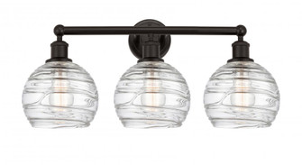 Athens Deco Swirl - 3 Light - 26 inch - Oil Rubbed Bronze - Bath Vanity Light (3442|616-3W-OB-G1213-8)