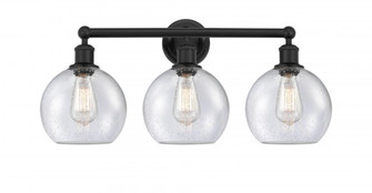 Athens - 3 Light - 26 inch - Matte Black - Bath Vanity Light (3442|616-3W-BK-G124-8)
