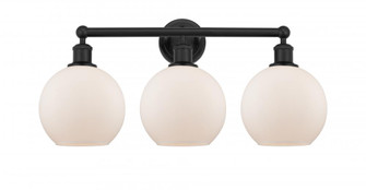 Athens - 3 Light - 26 inch - Matte Black - Bath Vanity Light (3442|616-3W-BK-G121-8)