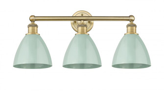 Plymouth - 3 Light - 26 inch - Brushed Brass - Bath Vanity Light (3442|616-3W-BB-MBD-75-SF)