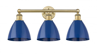 Plymouth - 3 Light - 26 inch - Brushed Brass - Bath Vanity Light (3442|616-3W-BB-MBD-75-BL)