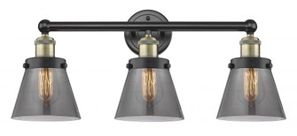 Cone - 3 Light - 24 inch - Black Antique Brass - Bath Vanity Light (3442|616-3W-BAB-G63)