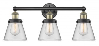 Cone - 3 Light - 24 inch - Black Antique Brass - Bath Vanity Light (3442|616-3W-BAB-G62)