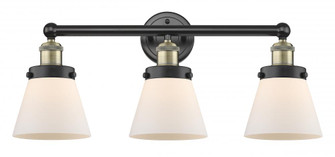 Cone - 3 Light - 24 inch - Black Antique Brass - Bath Vanity Light (3442|616-3W-BAB-G61)