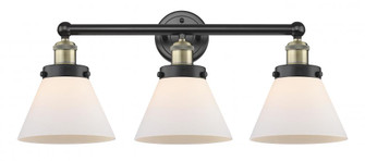 Cone - 3 Light - 26 inch - Black Antique Brass - Bath Vanity Light (3442|616-3W-BAB-G41)
