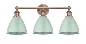 Plymouth - 3 Light - 26 inch - Antique Copper - Bath Vanity Light (3442|616-3W-AC-MBD-75-SF)