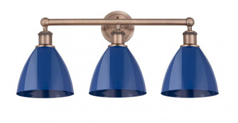 Plymouth - 3 Light - 26 inch - Antique Copper - Bath Vanity Light (3442|616-3W-AC-MBD-75-BL)