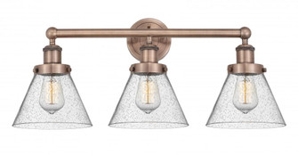 Cone - 3 Light - 26 inch - Antique Copper - Bath Vanity Light (3442|616-3W-AC-G44)
