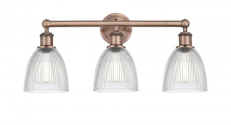 Castile - 3 Light - 24 inch - Antique Copper - Bath Vanity Light (3442|616-3W-AC-G382)