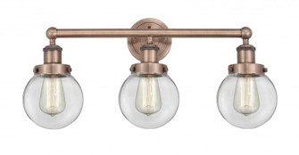 Beacon - 3 Light - 24 inch - Antique Copper - Bath Vanity Light (3442|616-3W-AC-G202-6)