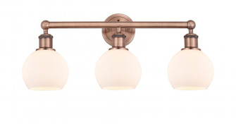 Athens - 3 Light - 24 inch - Antique Copper - Bath Vanity Light (3442|616-3W-AC-G121-6)