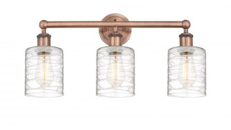 Cobbleskill - 3 Light - 23 inch - Antique Copper - Bath Vanity Light (3442|616-3W-AC-G1113)