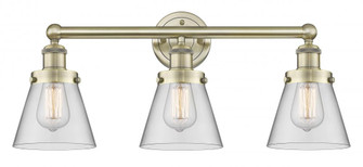 Cone - 3 Light - 24 inch - Antique Brass - Bath Vanity Light (3442|616-3W-AB-G62)