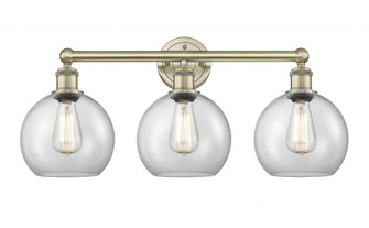 Athens - 3 Light - 26 inch - Antique Brass - Bath Vanity Light (3442|616-3W-AB-G122-8)