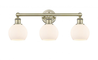 Athens - 3 Light - 24 inch - Antique Brass - Bath Vanity Light (3442|616-3W-AB-G121-6)