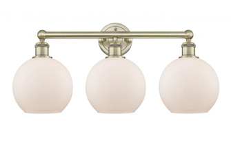 Athens - 3 Light - 26 inch - Antique Brass - Bath Vanity Light (3442|616-3W-AB-G121-8)