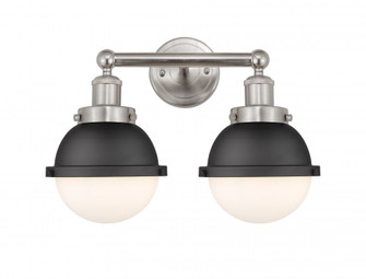 Edison - 2 Light - 16 inch - Satin Nickel - Bath Vanity Light (3442|616-2W-SN-HFS-61-BK)