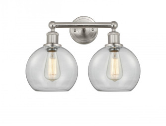 Athens - 2 Light - 17 inch - Satin Nickel - Bath Vanity Light (3442|616-2W-SN-G122-8)