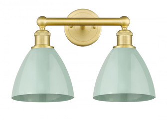 Plymouth - 2 Light - 17 inch - Satin Gold - Bath Vanity Light (3442|616-2W-SG-MBD-75-SF)