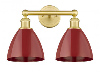 Plymouth - 2 Light - 17 inch - Satin Gold - Bath Vanity Light (3442|616-2W-SG-MBD-75-RD)