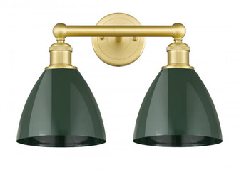 Plymouth - 2 Light - 17 inch - Satin Gold - Bath Vanity Light (3442|616-2W-SG-MBD-75-GR)