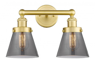 Cone - 2 Light - 15 inch - Satin Gold - Bath Vanity Light (3442|616-2W-SG-G63)