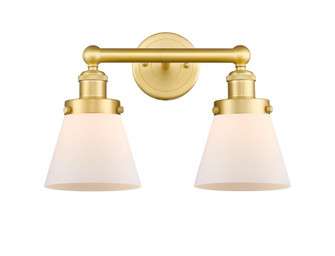 Cone - 2 Light - 15 inch - Satin Gold - Bath Vanity Light (3442|616-2W-SG-G61)