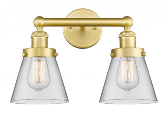 Cone - 2 Light - 15 inch - Satin Gold - Bath Vanity Light (3442|616-2W-SG-G62)