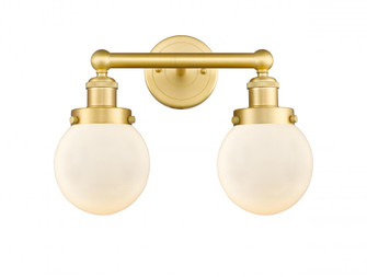 Beacon - 2 Light - 15 inch - Satin Gold - Bath Vanity Light (3442|616-2W-SG-G201-6)