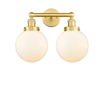 Beacon - 2 Light - 17 inch - Satin Gold - Bath Vanity Light (3442|616-2W-SG-G201-8)
