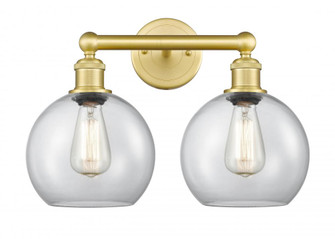Athens - 2 Light - 17 inch - Satin Gold - Bath Vanity Light (3442|616-2W-SG-G122-8)