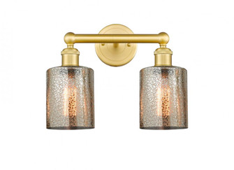 Cobbleskill - 2 Light - 14 inch - Satin Gold - Bath Vanity Light (3442|616-2W-SG-G116)