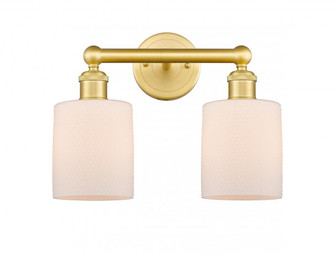 Cobbleskill - 2 Light - 14 inch - Satin Gold - Bath Vanity Light (3442|616-2W-SG-G111)