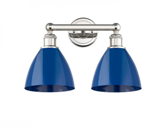 Plymouth - 2 Light - 17 inch - Polished Nickel - Bath Vanity Light (3442|616-2W-PN-MBD-75-BL)