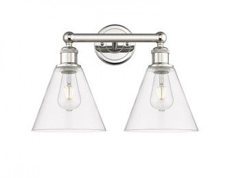 Berkshire - 2 Light - 17 inch - Polished Nickel - Bath Vanity Light (3442|616-2W-PN-GBC-82)