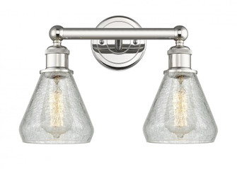 Conesus - 2 Light - 15 inch - Polished Nickel - Bath Vanity Light (3442|616-2W-PN-G275)