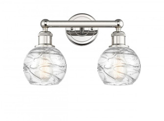 Athens Deco Swirl - 2 Light - 15 inch - Polished Nickel - Bath Vanity Light (3442|616-2W-PN-G1213-6)
