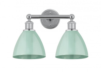 Plymouth - 2 Light - 17 inch - Polished Chrome - Bath Vanity Light (3442|616-2W-PC-MBD-75-SF)