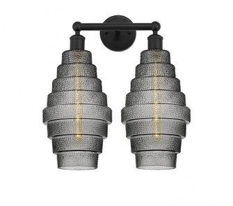 Cascade - 2 Light - 17 inch - Matte Black - Bath Vanity Light (3442|616-2W-BK-G673-8)