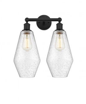 Cindyrella - 2 Light - 16 inch - Matte Black - Bath Vanity Light (3442|616-2W-BK-G654-7)