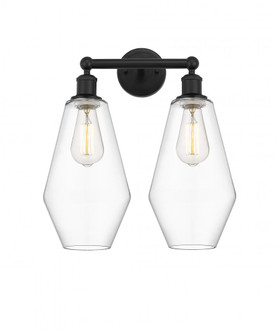 Cindyrella - 2 Light - 16 inch - Matte Black - Bath Vanity Light (3442|616-2W-BK-G652-7)
