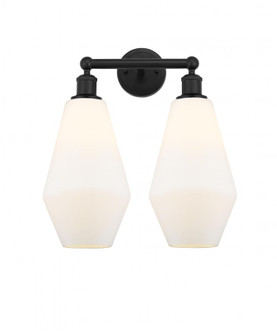 Cindyrella - 2 Light - 16 inch - Matte Black - Bath Vanity Light (3442|616-2W-BK-G651-7)