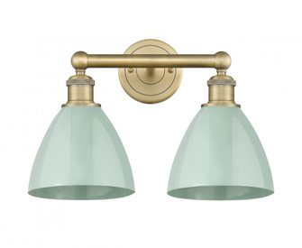 Plymouth - 2 Light - 17 inch - Brushed Brass - Bath Vanity Light (3442|616-2W-BB-MBD-75-SF)